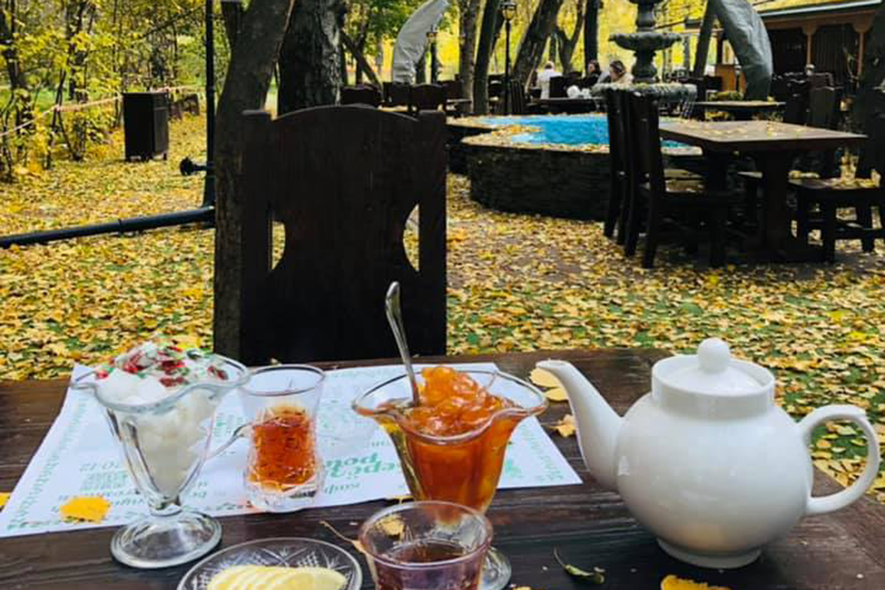 Чаепитие в осеннем парке вызвало умиление у россиян
