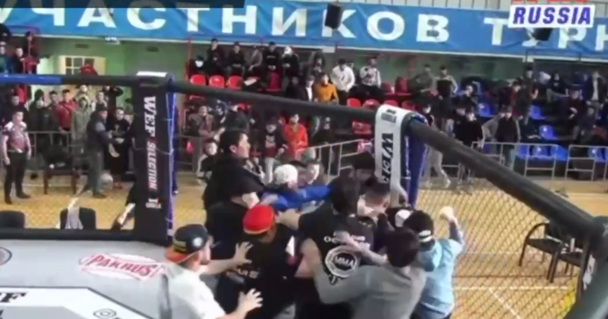 На турнире единоборств в Москве произошла массовая драка