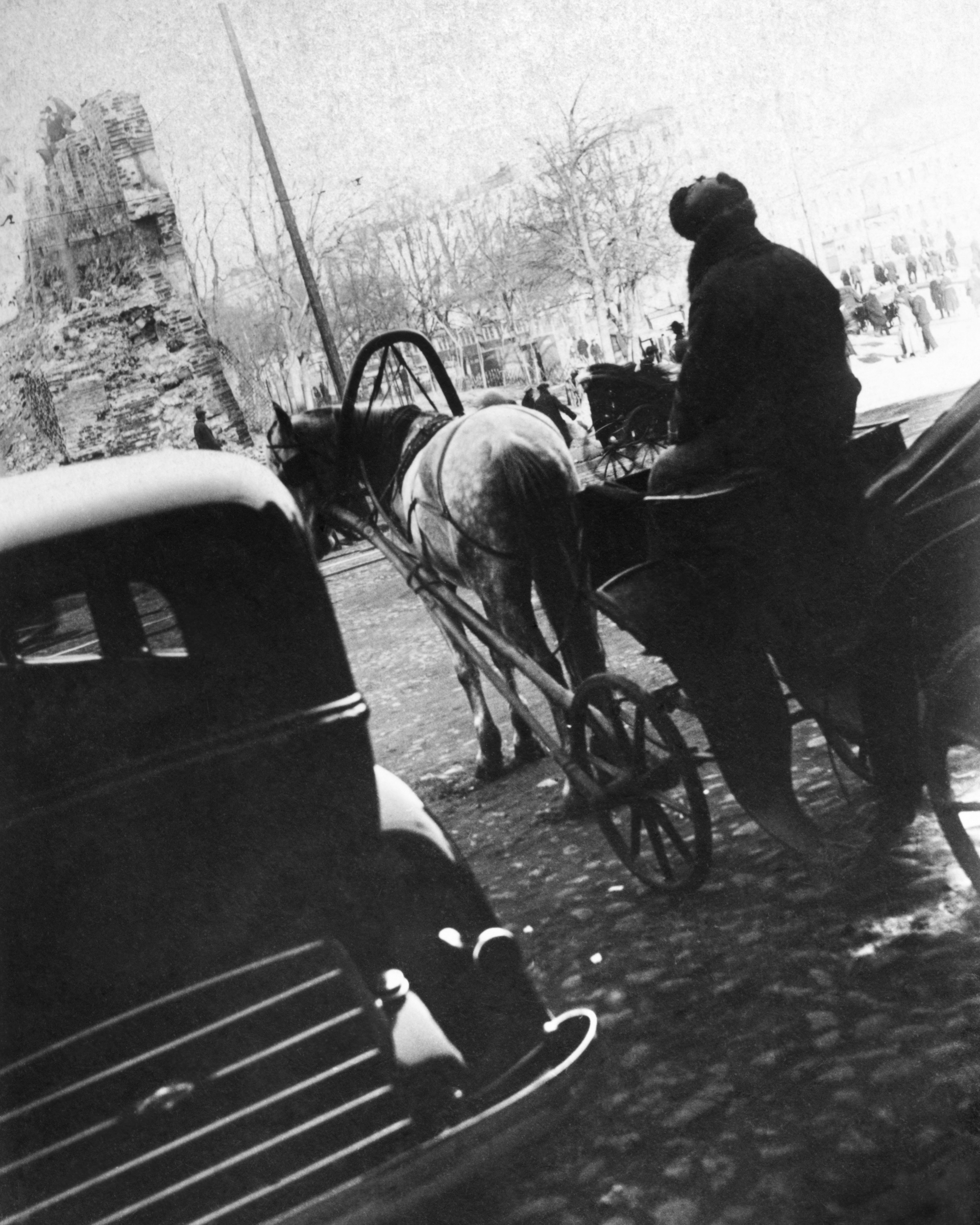 1930-е, Москва. Извозчик на Новинском бульваре