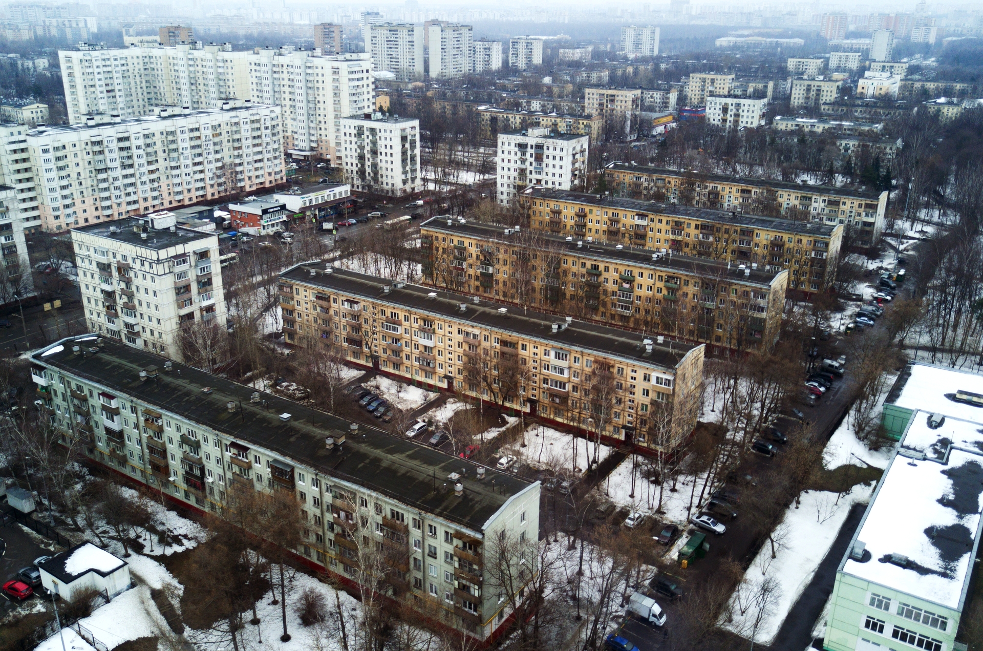 Пятиэтажки в Москве хрущёвки