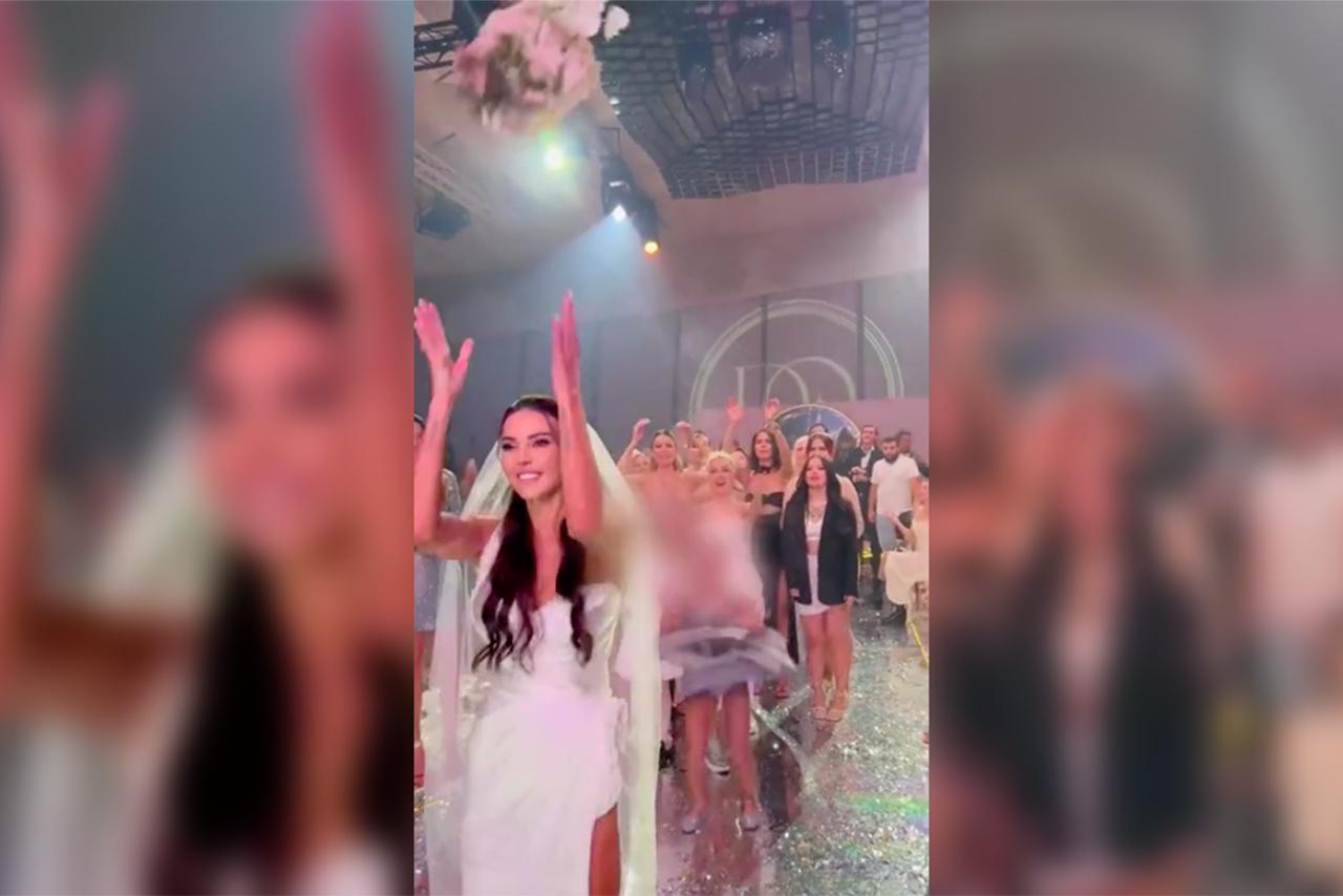 Полет букета невесты на свадьбе Джигана и Самойловой попал на видео