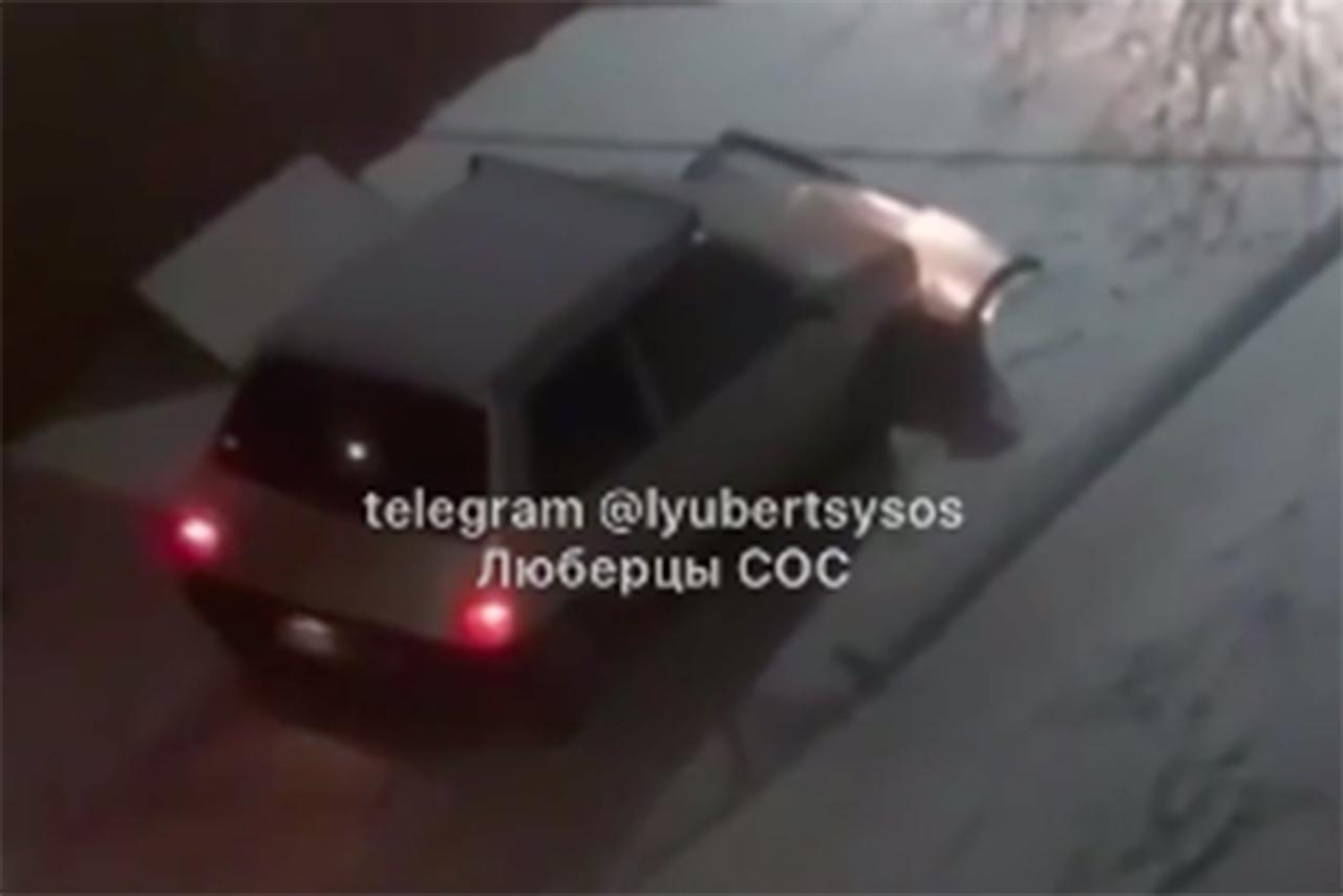 Необычный способ уборки снега в подмосковном дворе попал на видео