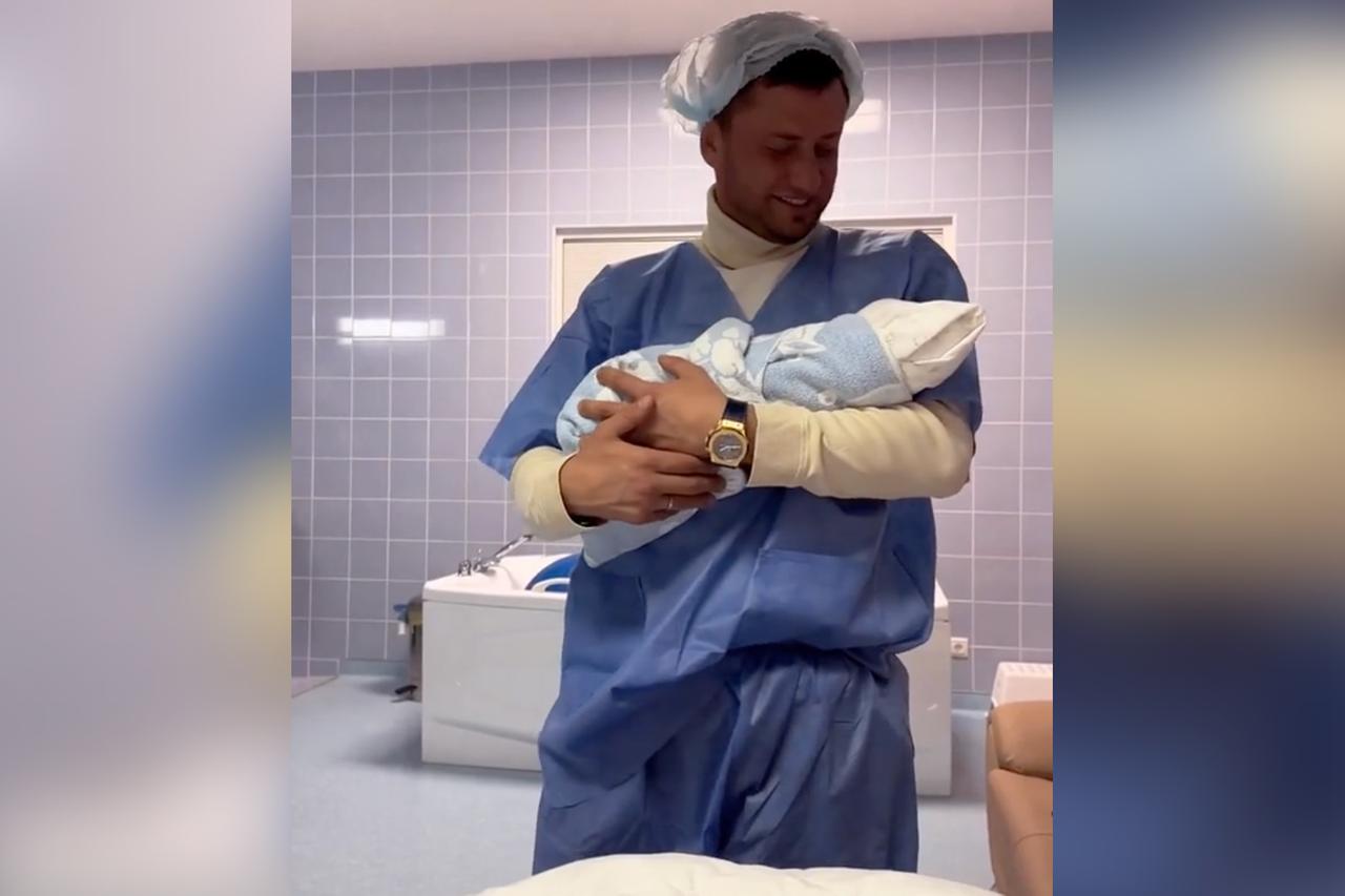 Павел Прилучный опубликовал видео с партнерских родов с женой