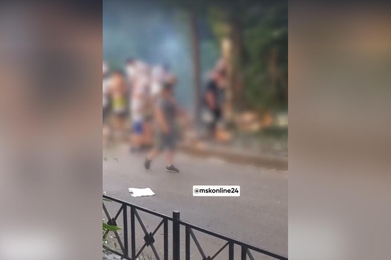 Тушащие пожар поджигатели пуха в Новой Москве попали на видео