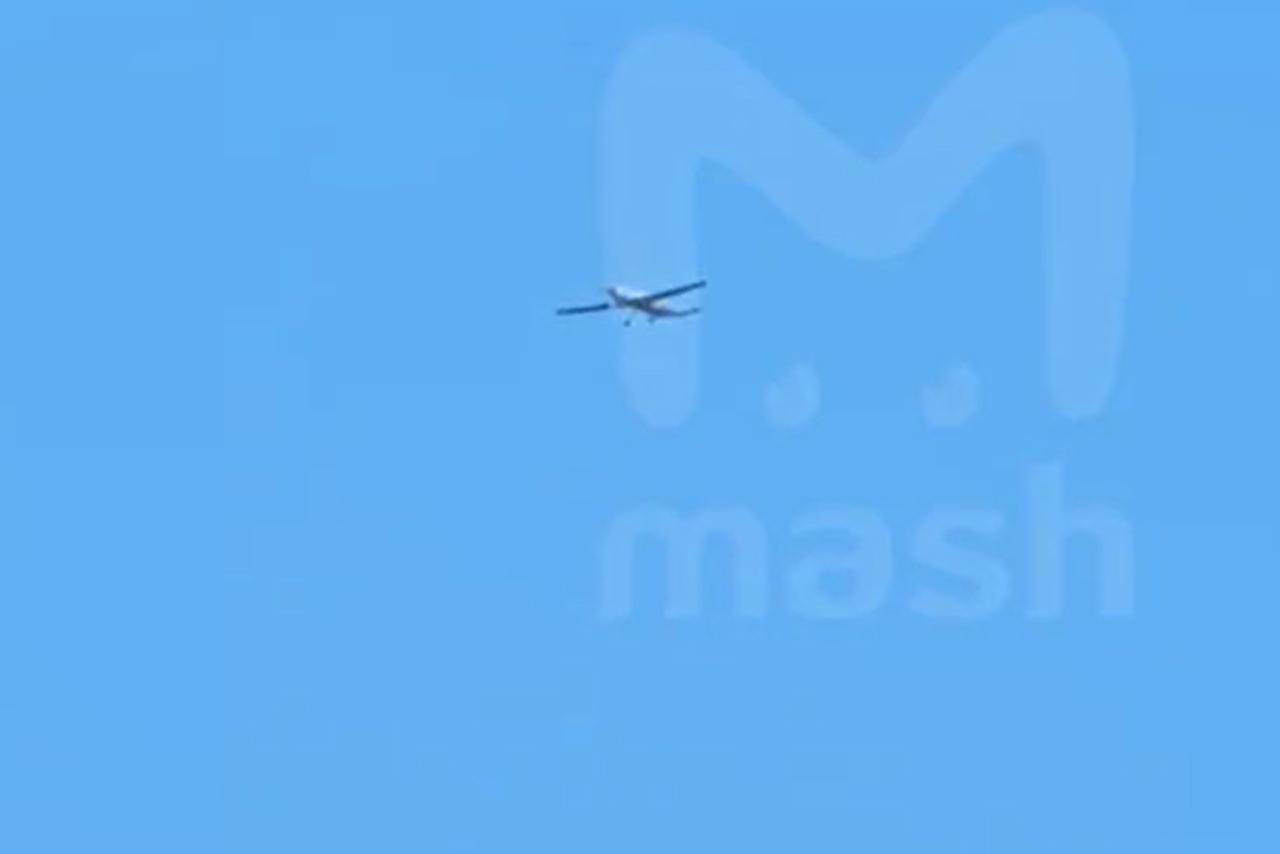 Появились первые кадры сбитого беспилотника в Подмосковье