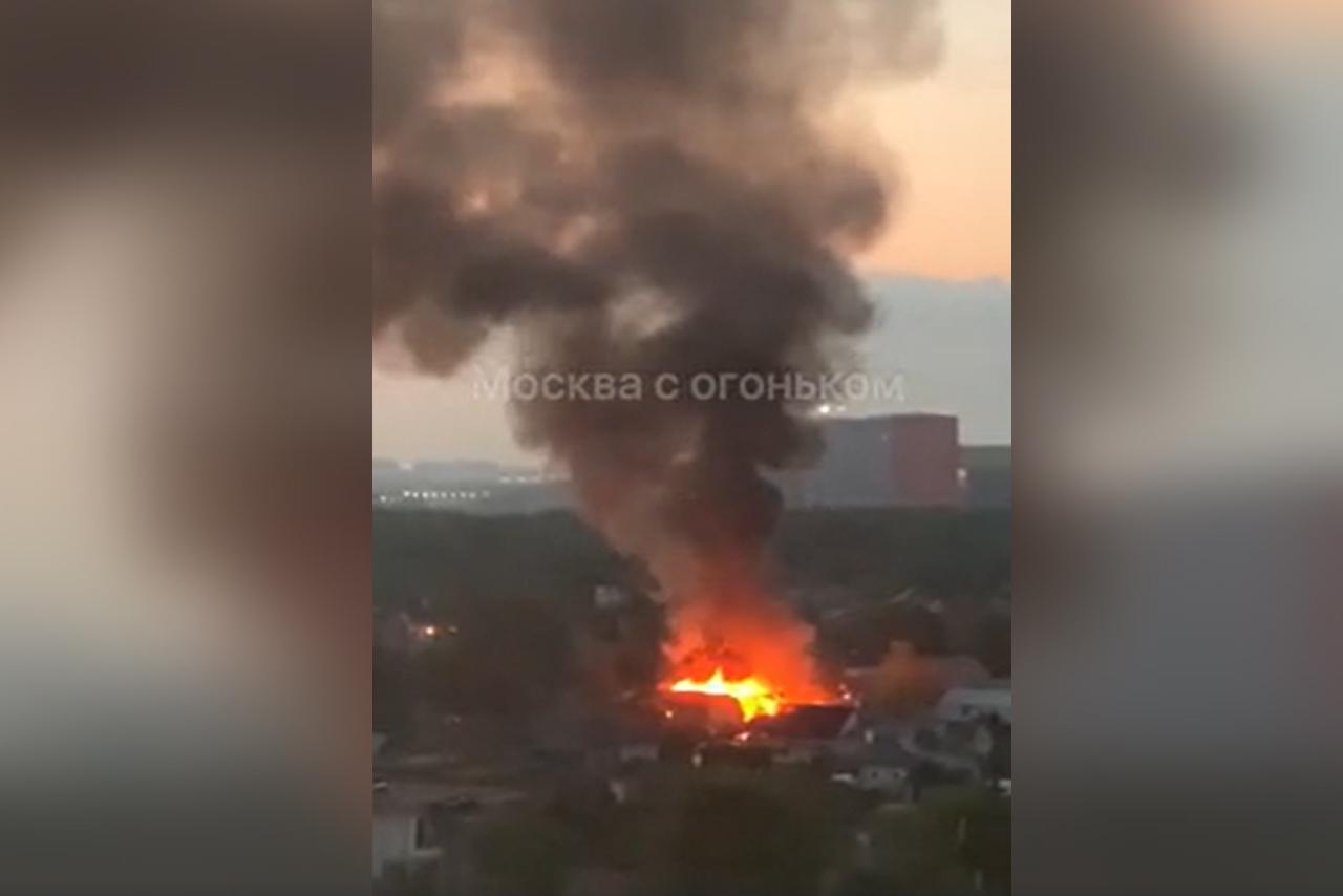 Смертельный пожар в Новой Москве попал на видео