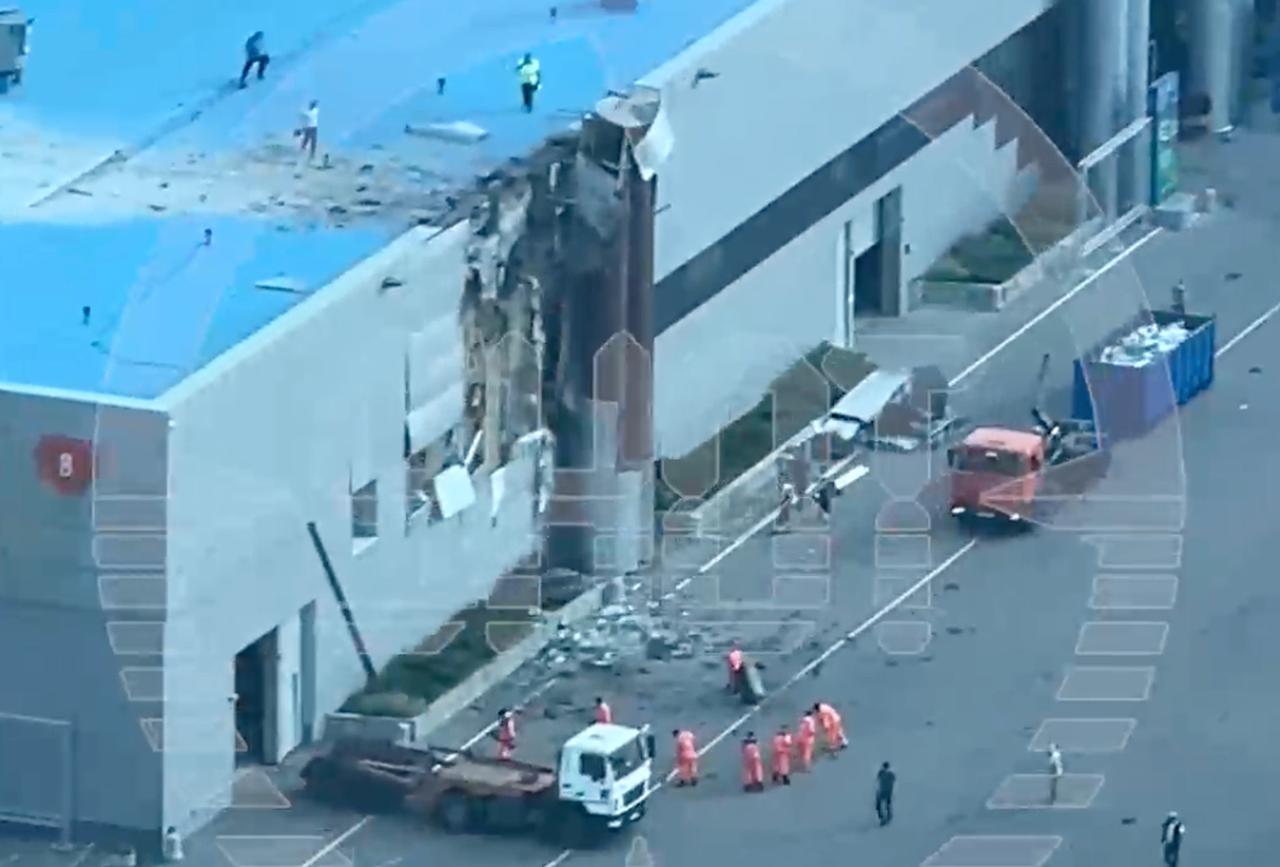 Последствия взрыва беспилотника над «Москва-Сити» попали на видео