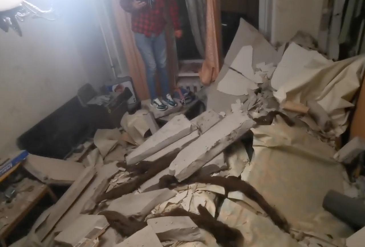 Последствия взрыва в подмосковной квартире попали на видео