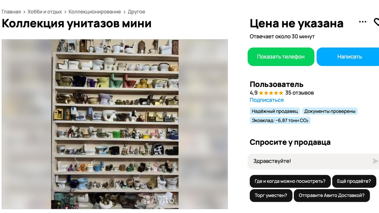 Россиянам предложили купить сразу 245 унитазов. Правда, они очень маленькие