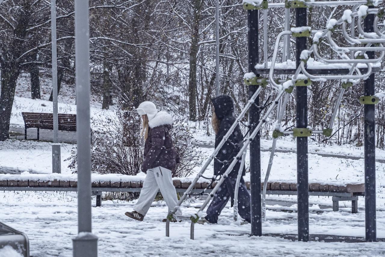 Москву накрыл снежный шторм