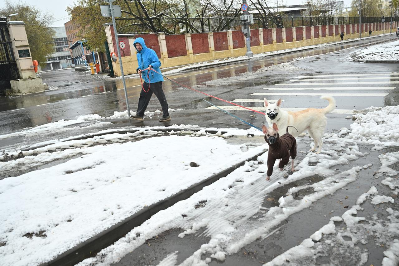 Выпавший в Москве апрельский снег назвали климатической нормой