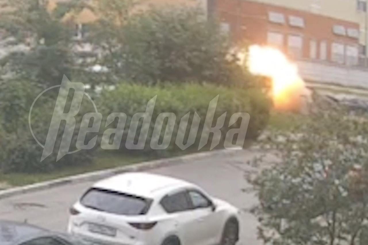 Автомобиль взорвался в Балашихе