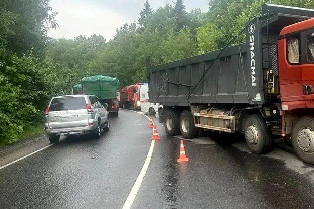 В Подмосковье при столкновении грузовика и маршрутки пострадали более 20 человек
