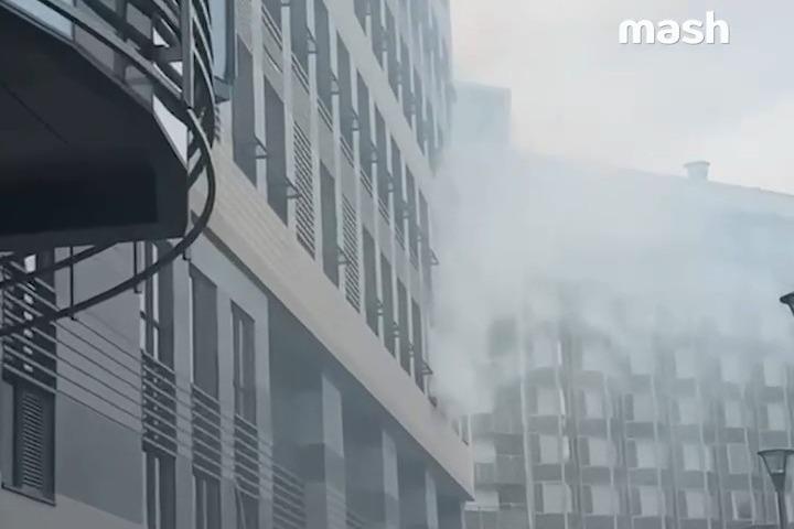 Пятизвездочный отель загорелся в центре Москвы