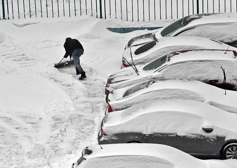 В Москве появились услуги по откапыванию машин из-под снега