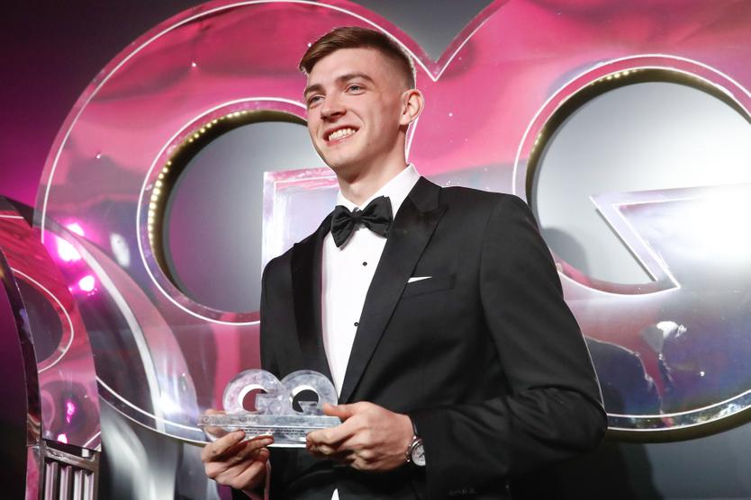 Россия. Москва. Олимпийский чемпион Максим Храмцов, победивший в номинации «Мужчины года», на церемонии вручения премии «Человек года 2021» по версии журнала GQ в театре имени Моссовета