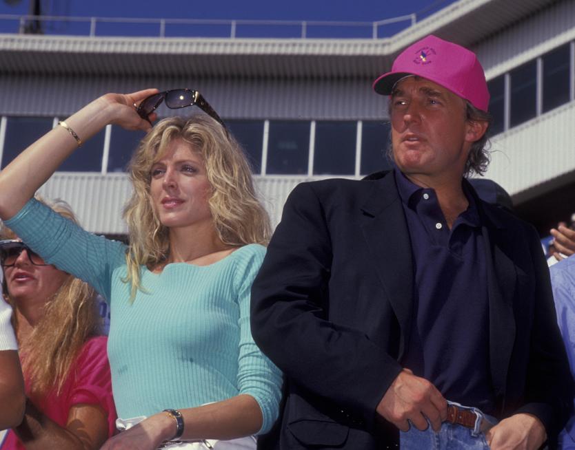 Дональд Трамп и его вторая жена Марла Мейплз, 1992 год