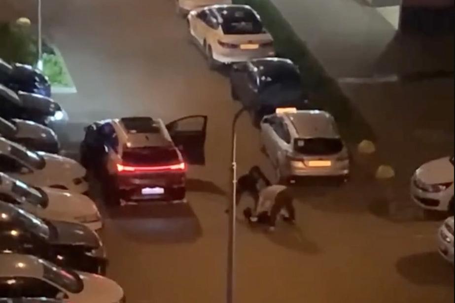Ночная драка в Подмосковье попала на видео